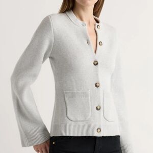 Modern Citizen Soft Gray Cardigan with Pockets
